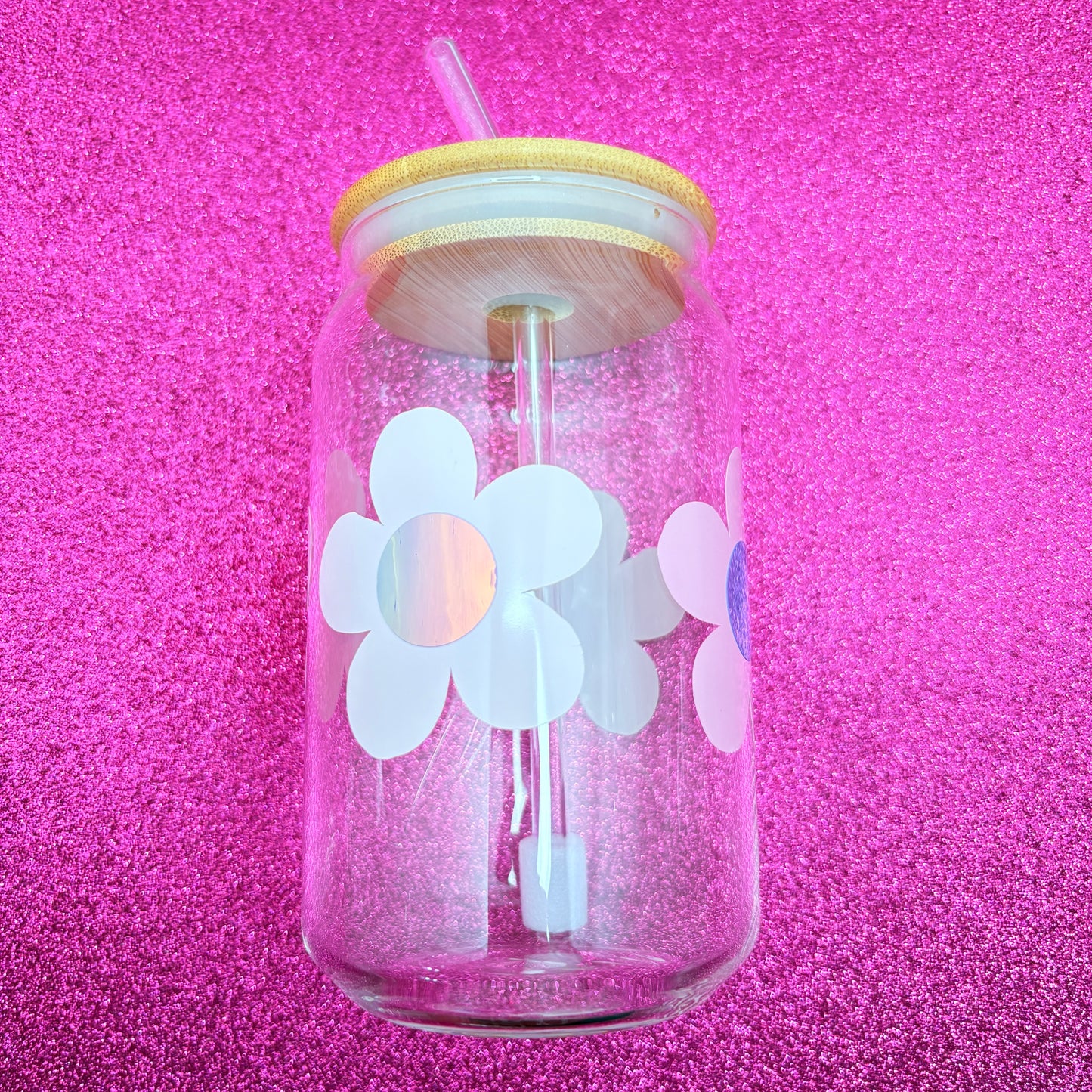 Flowers Glass Cup