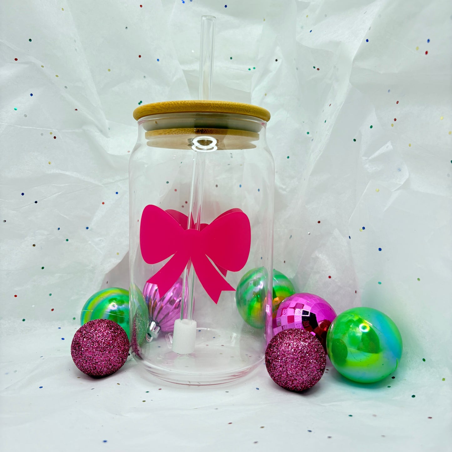 Small Bows Glass Cups