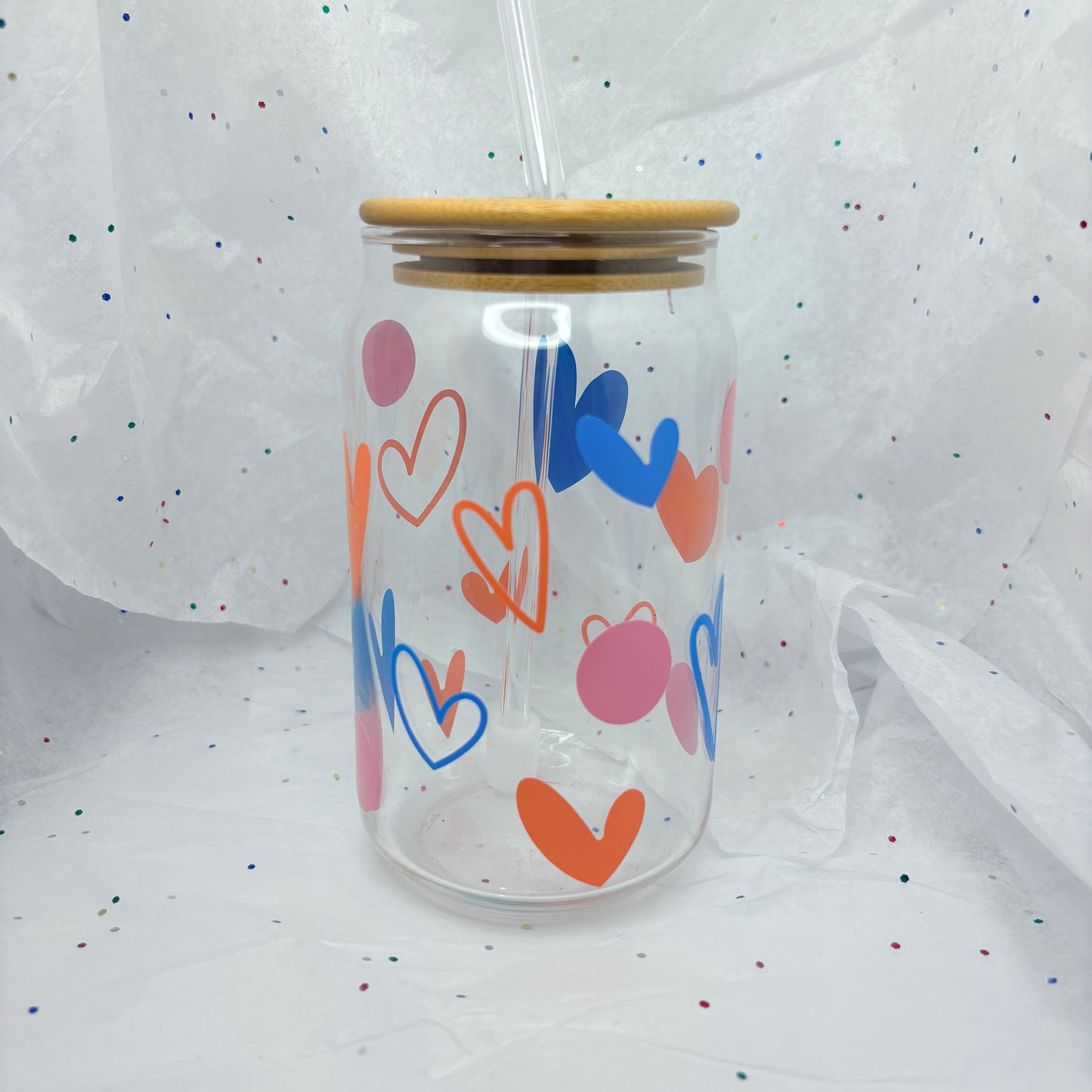 Hearts Glass Cups